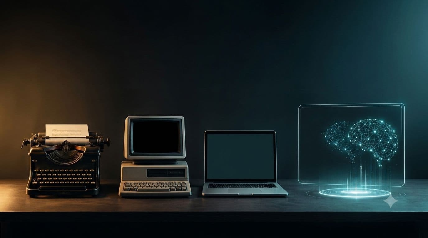 Da máquina de escrever à inteligência artificial — a evolução das ferramentas do trabalho jurídico.